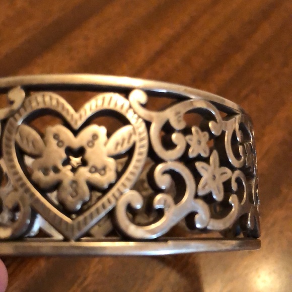 Vintage Brighton Scroll Heart bangle bracelet - Picture 7 of 10